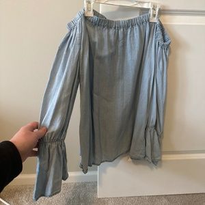 Off the Shoulder Denim Top